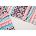 Girl's Stickad Jacquard Snow Pattern Christmas Scarf